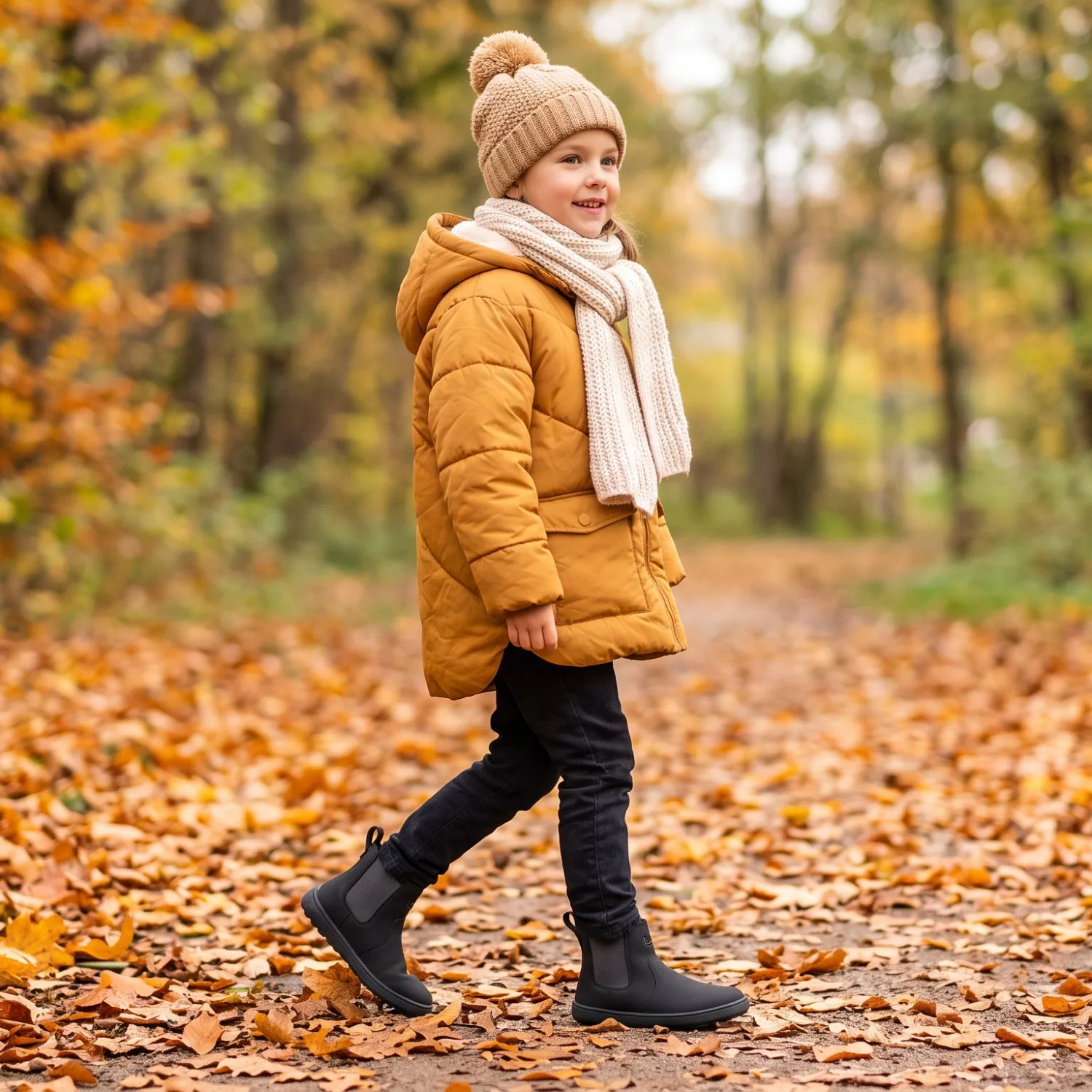 Детские босоногие челси Be Lenka Halla Kids — чёрные, фото 2