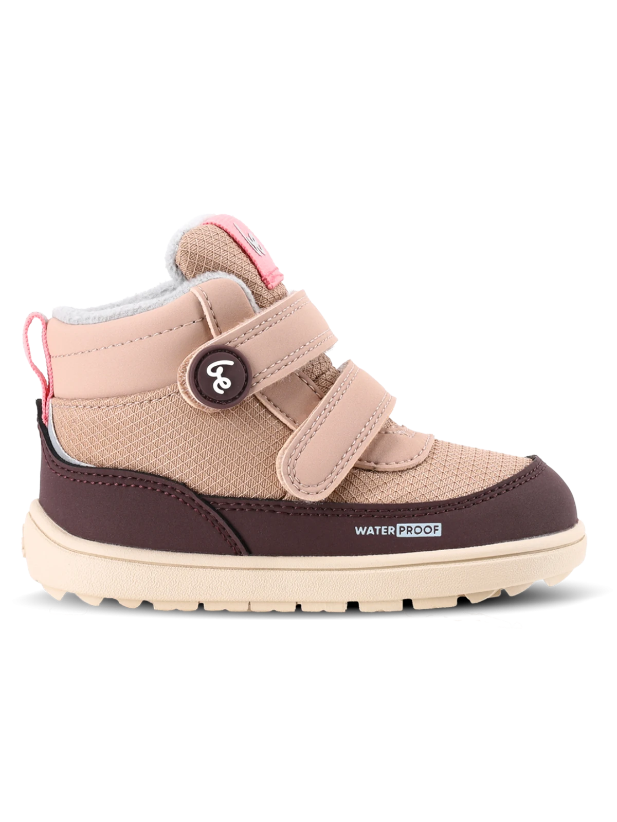 Детские зимние ботинки Be Lenka Zippu Preschool — бежево-бордовые — фото 1 из 5
