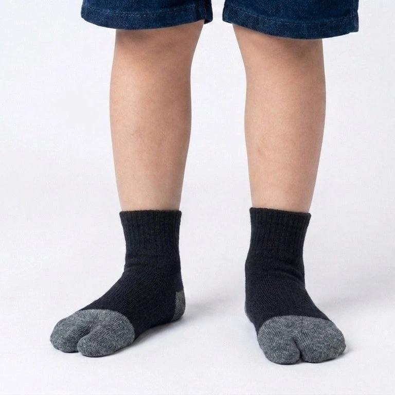 Носки Roots Barefoot Tabi Sport детские — чёрный, фото 4