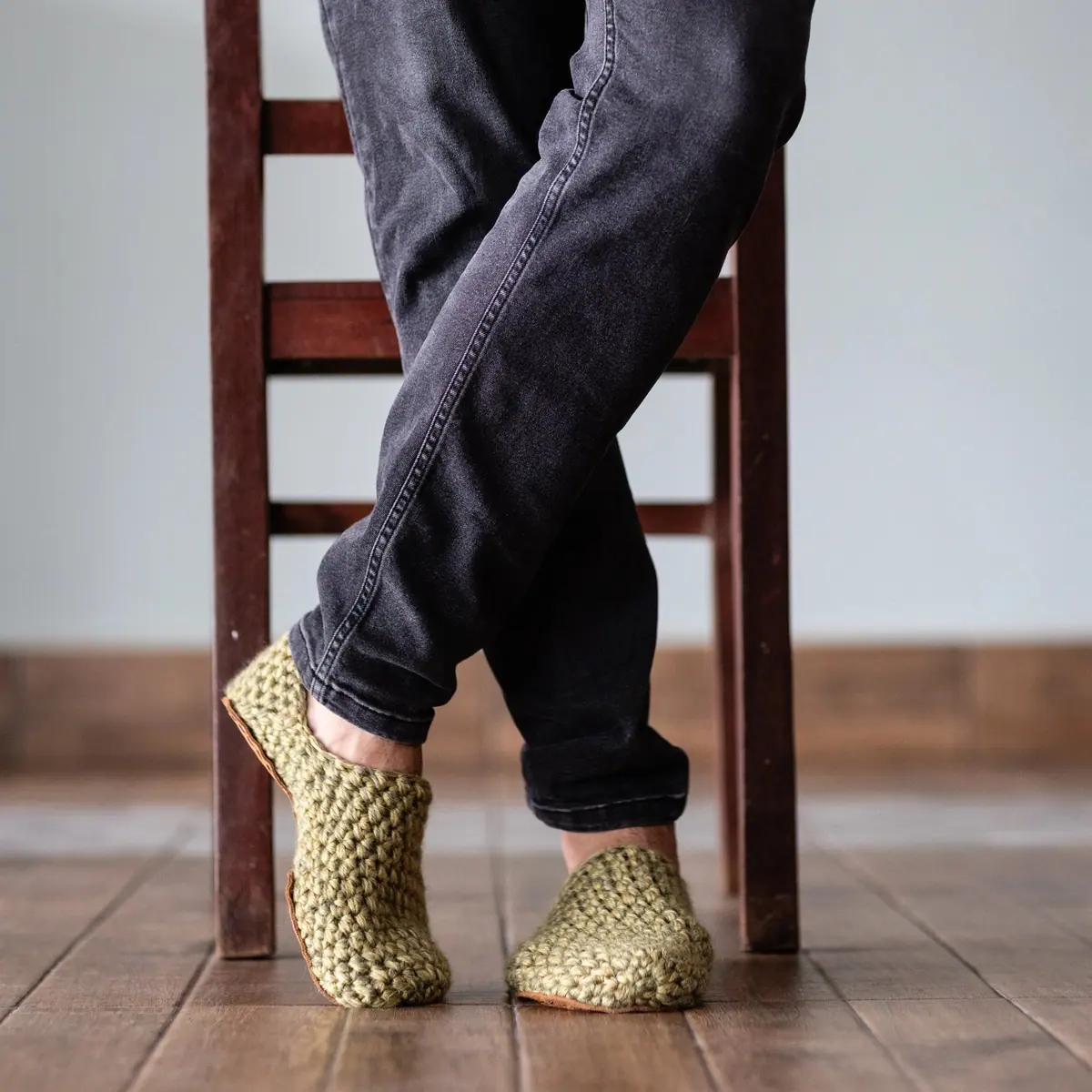 Домашние тапочки Kingdom of Wow Classic Slip-on — мшисто-зелёный, фото 4