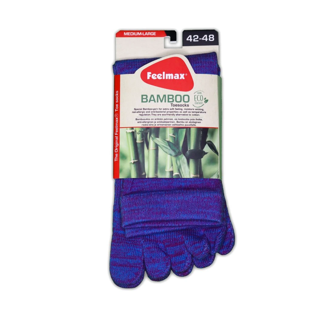 Носки с раздельными пальцами Feelmax Bamboo, синий меланж — фото 1 из 2