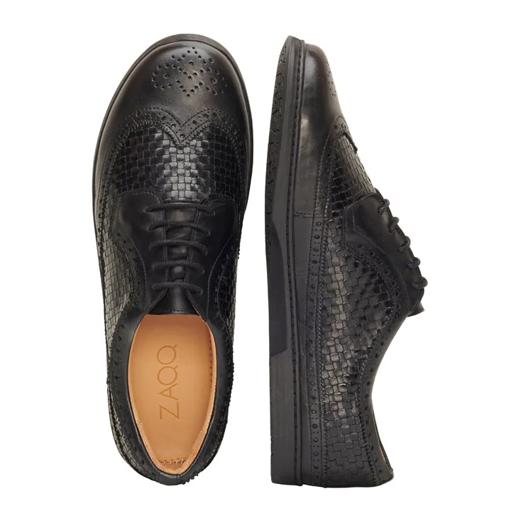 Мужские туфли ZAQQ BRIQ Brogue Tresse Black (чёрный цвет), фото 3