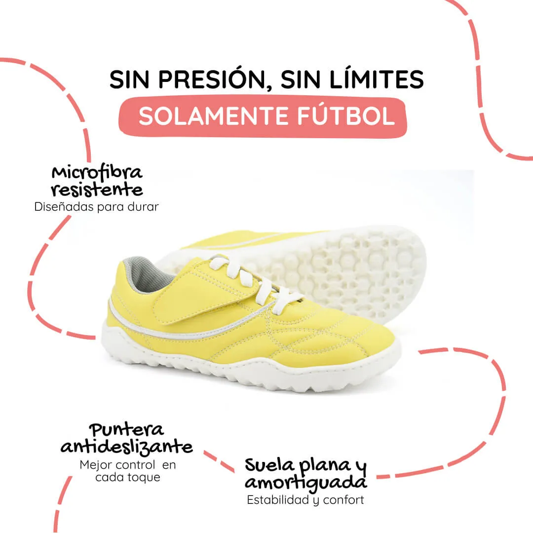 Детские футбольные ботинки Zapato Feroz «Amunt» — жёлтый и белый, фото 3
