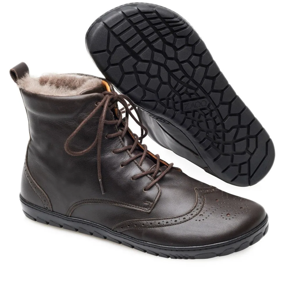 Ботинки для женщин и мужчин ZAQQ QUINTIC Winter Brogue Dark Brown (тёмно-коричневый цвет), фото 2