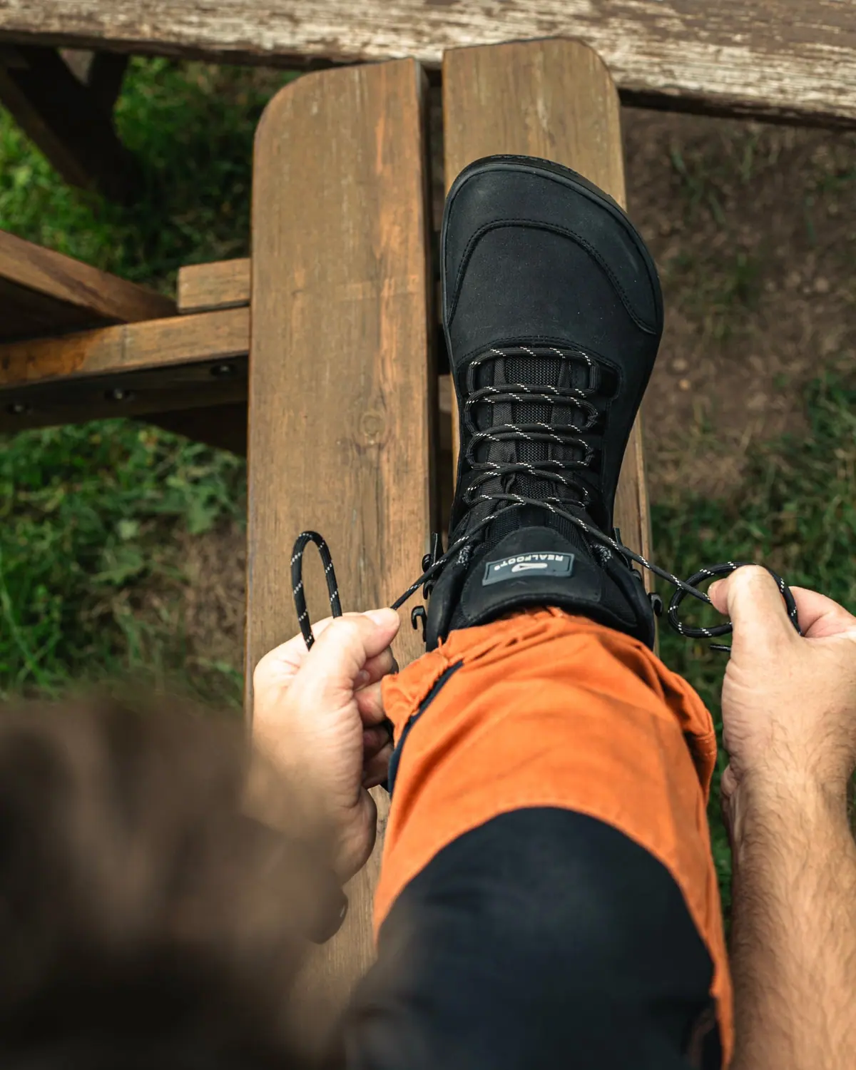 Босоногие ботинки Realfoot Trekker High 2.0 Black, фото 7