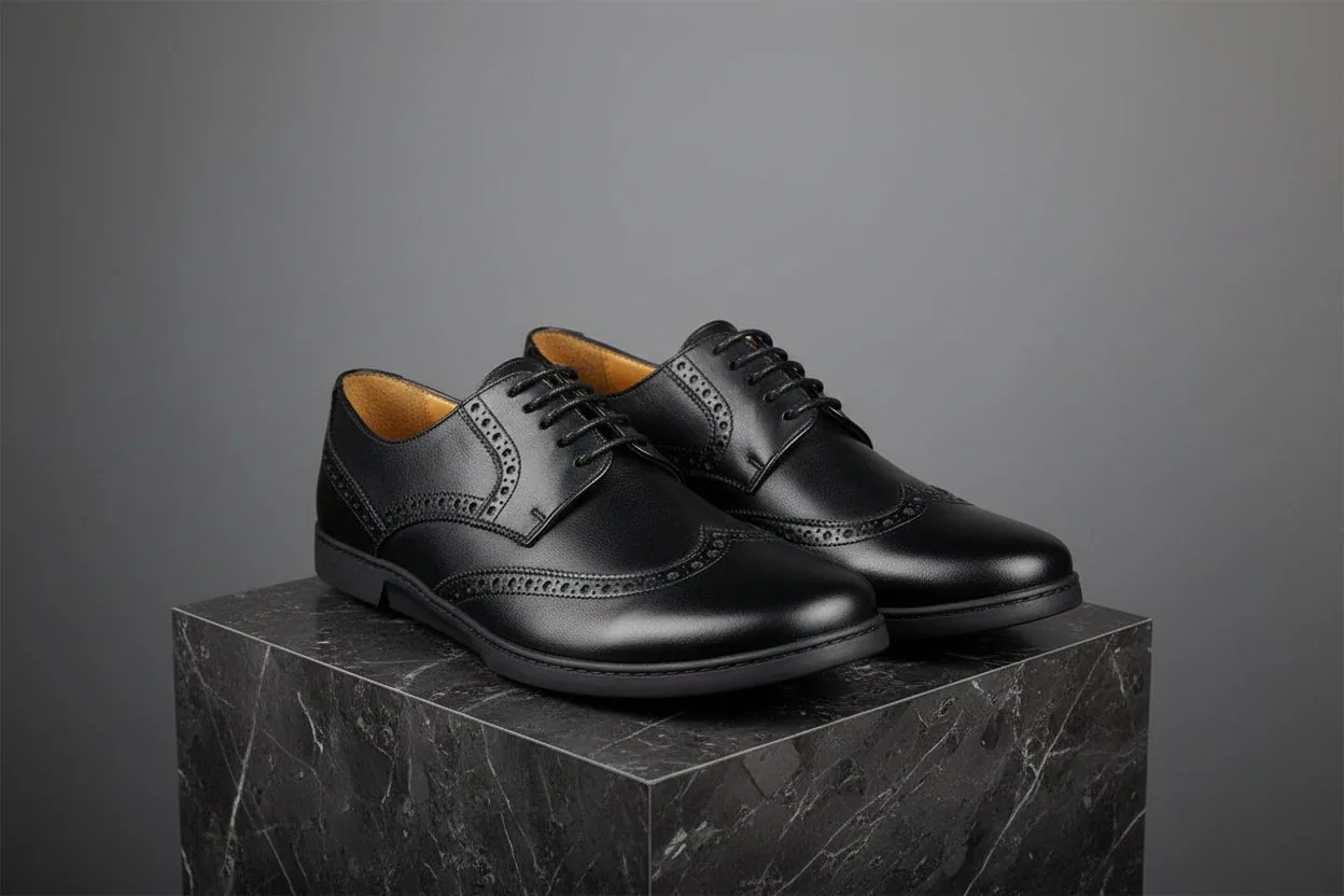 Мужские туфли ZAQQ BRIQ Brogue Black (чёрный цвет), фото 2