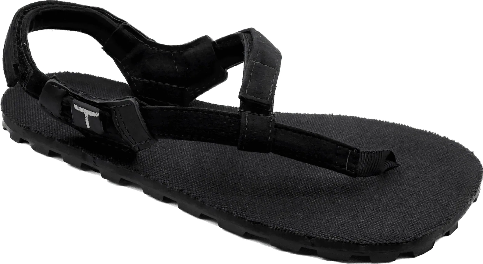 Сандалии Toetem Frontier BlackBear 3.0 — чёрное конопляное покрытие, чёрные ремешки, стандартная колодка, фото 3