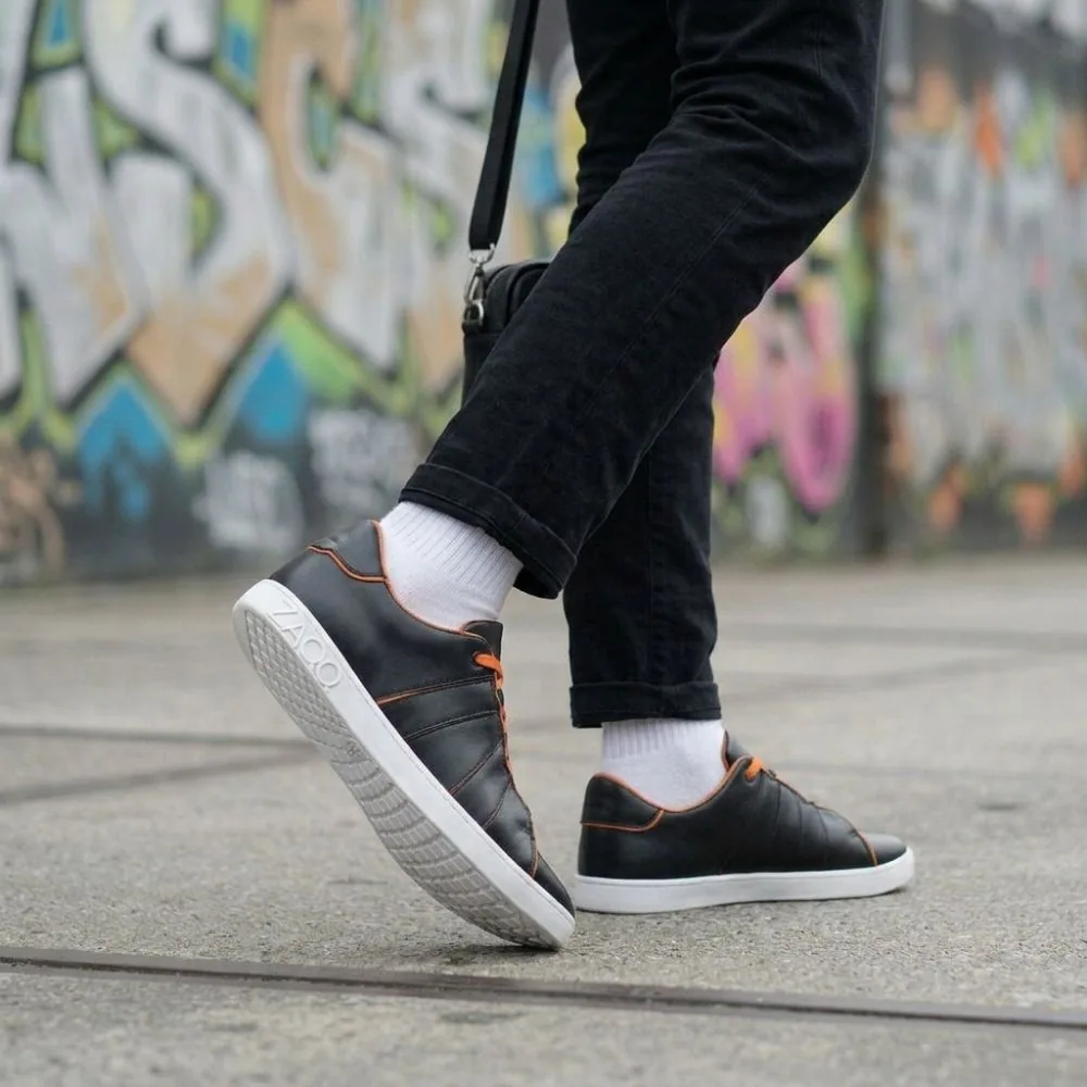 Кроссовки для женщин и мужчин ZAQQ QQQ Low Black Orange (оранжевый цвет), фото 7