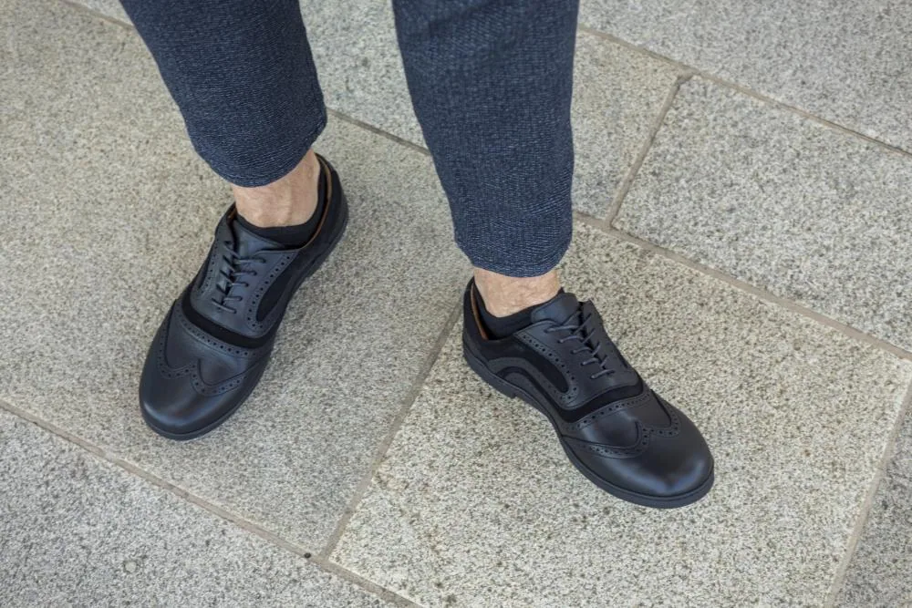 Мужские туфли ZAQQ BRIQ Brogue Deep Black (чёрный цвет), фото 11