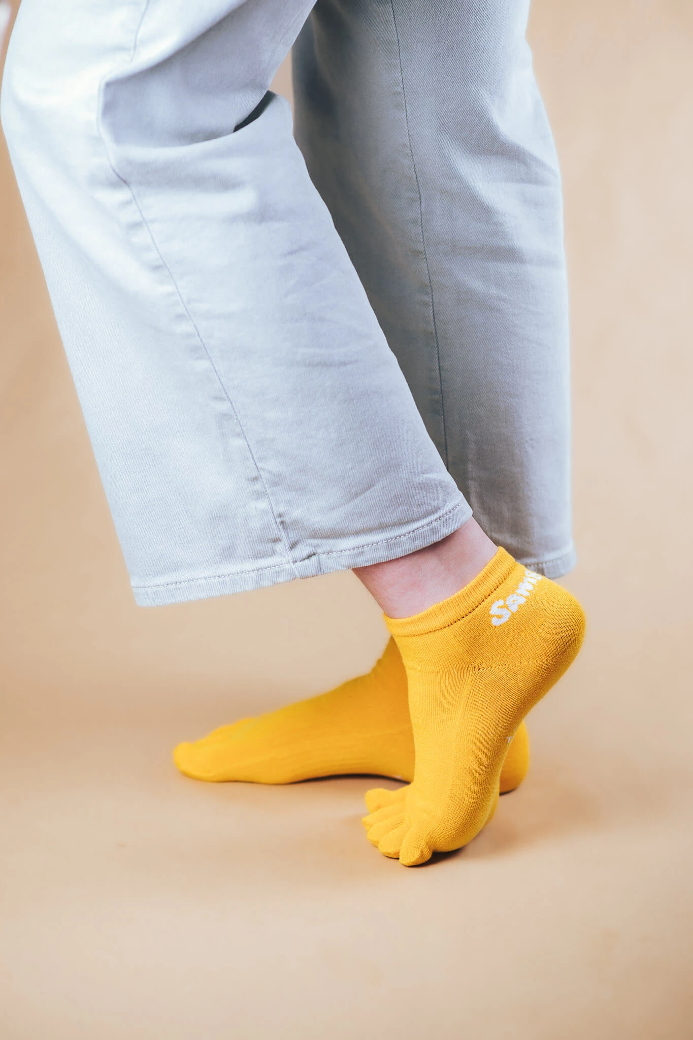 Носки с пальцами Sambas the Bambas из бамбука, жёлтый, фото 4