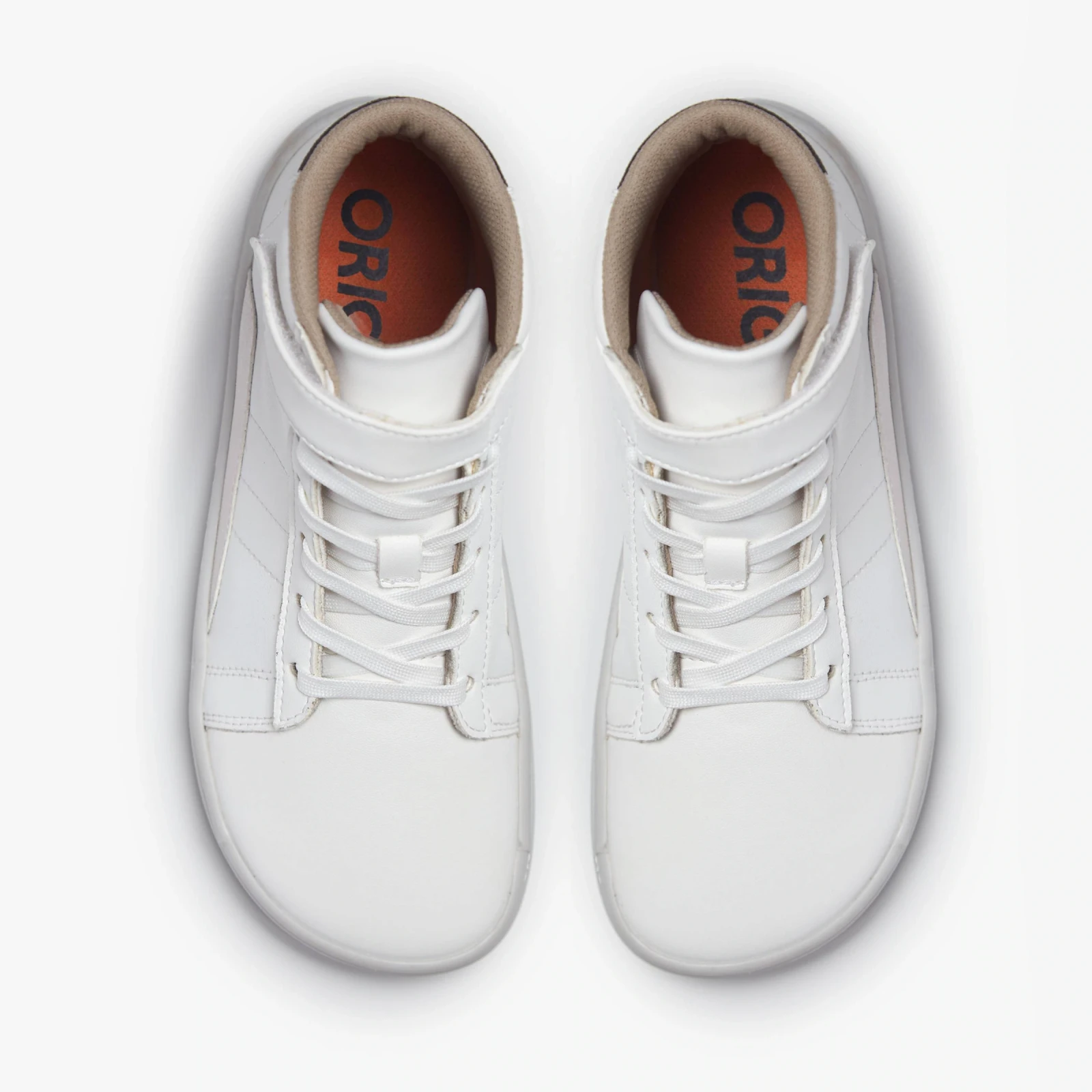 Босоногие кеды Origo High-Top Sneakers — белый с отделкой под замшу, фото 4