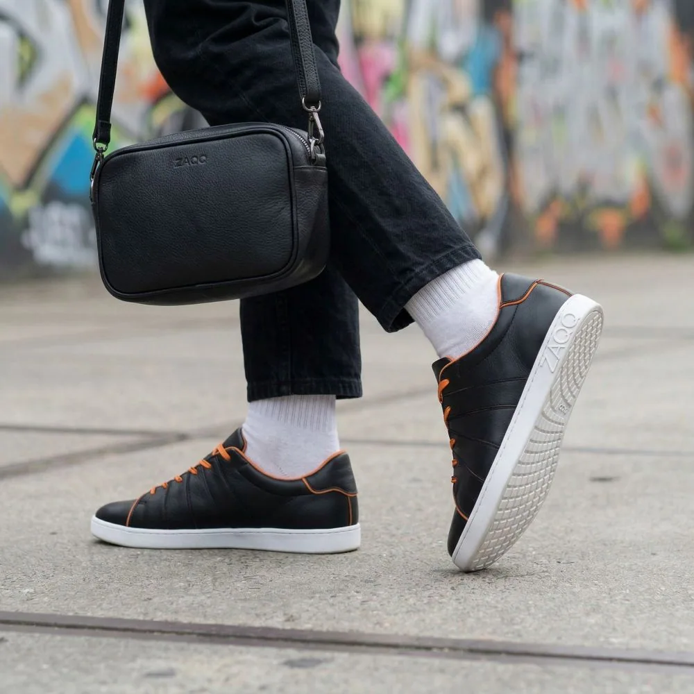 Кроссовки для женщин и мужчин ZAQQ QQQ Low Black Orange (оранжевый цвет), фото 12