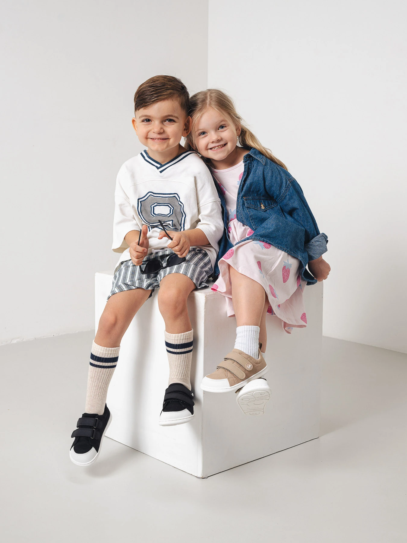 Детские босоногие кроссовки Be Lenka Canvi Preschool - чёрный и белый, фото 6