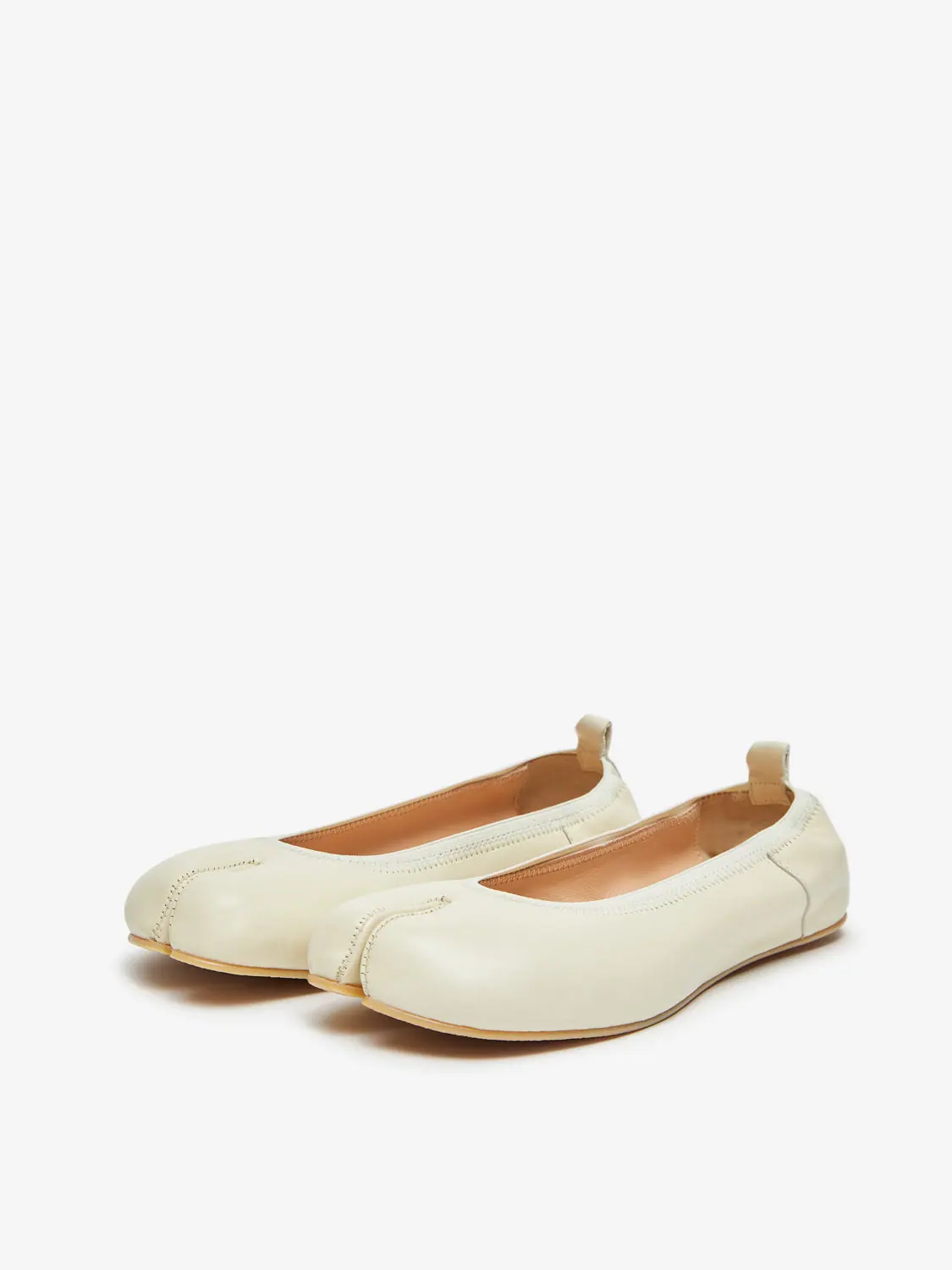 Босоногие балетки таби Libertas Barefoot Tabi — молочно-белый, фото 4