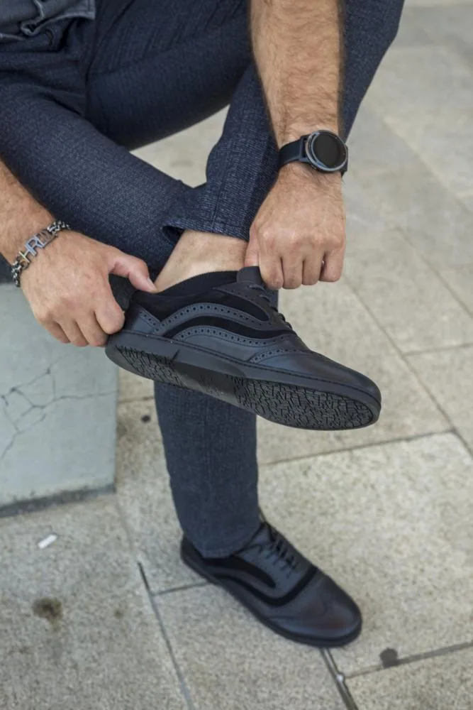 Мужские туфли ZAQQ BRIQ Brogue Deep Black (чёрный цвет), фото 14