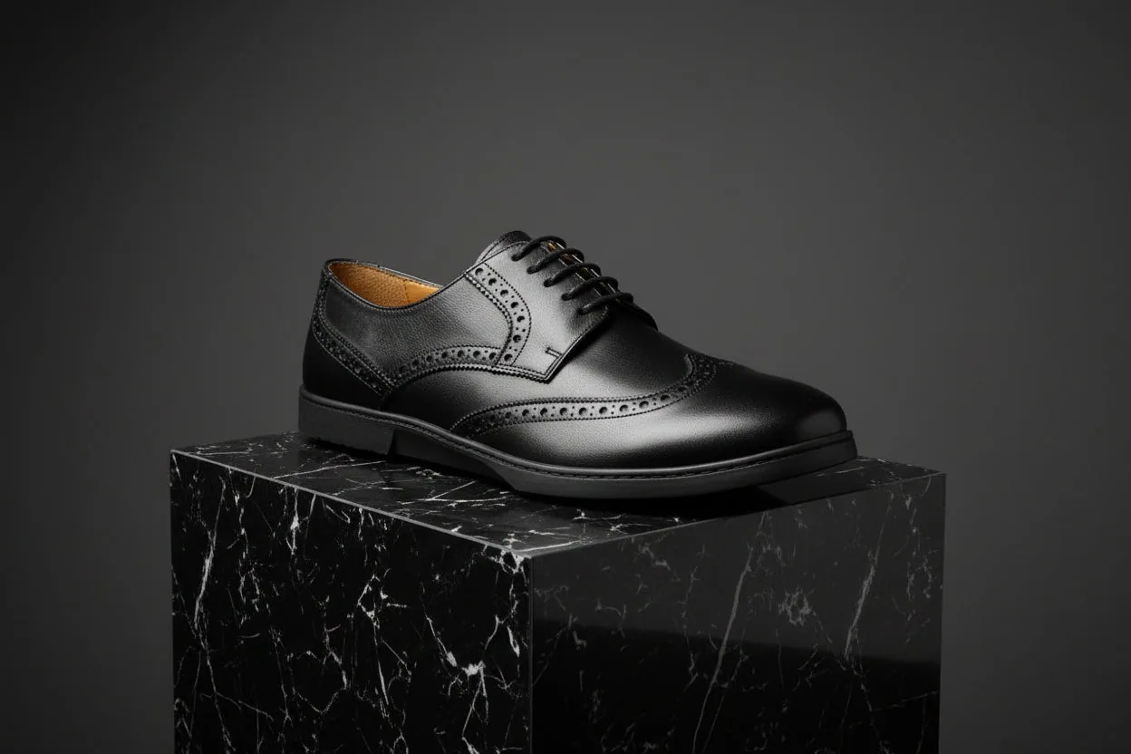 Мужские туфли ZAQQ BRIQ Brogue Black (чёрный цвет), фото 9