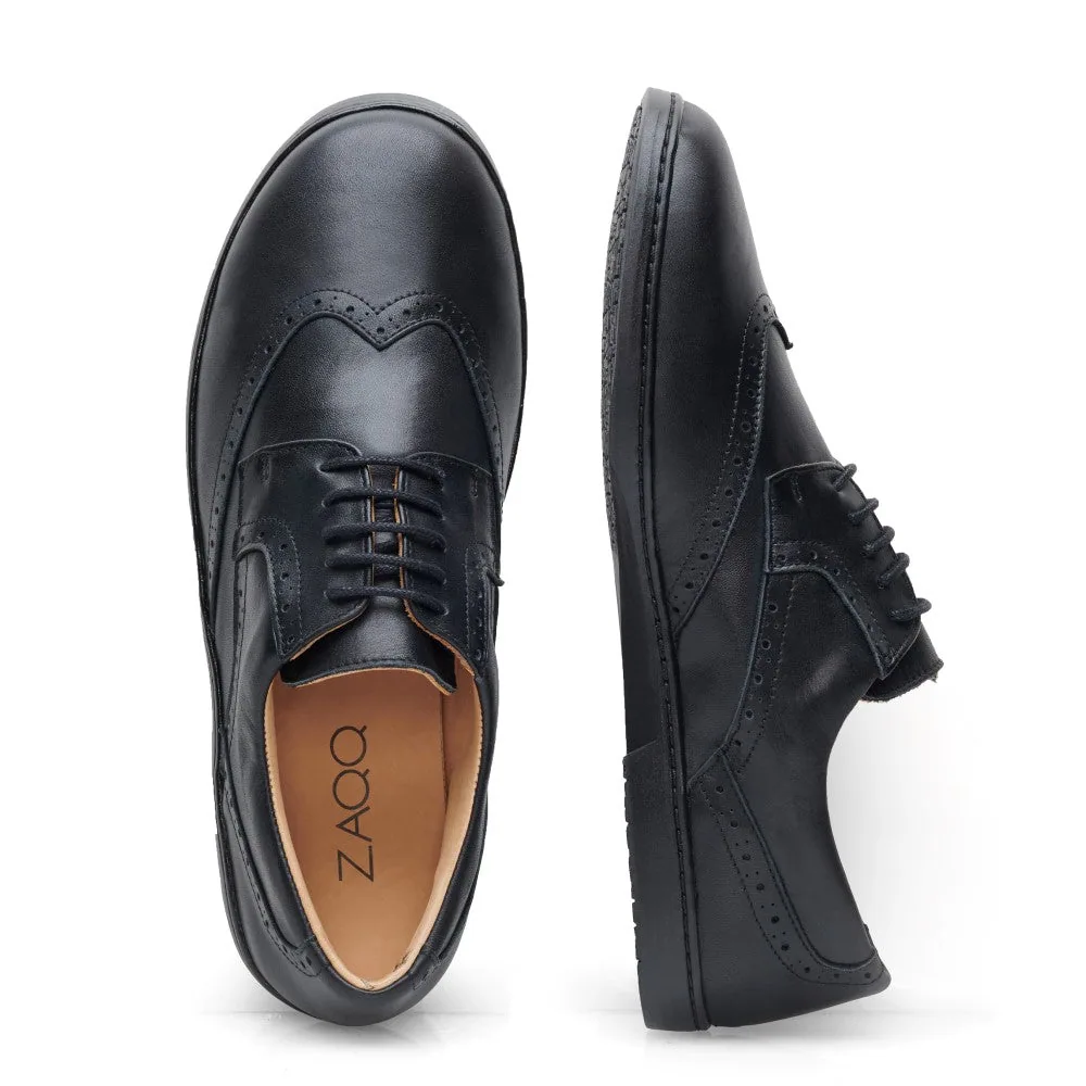Мужские туфли ZAQQ BRIQ Brogue Waterproof Black (чёрный цвет), фото 3