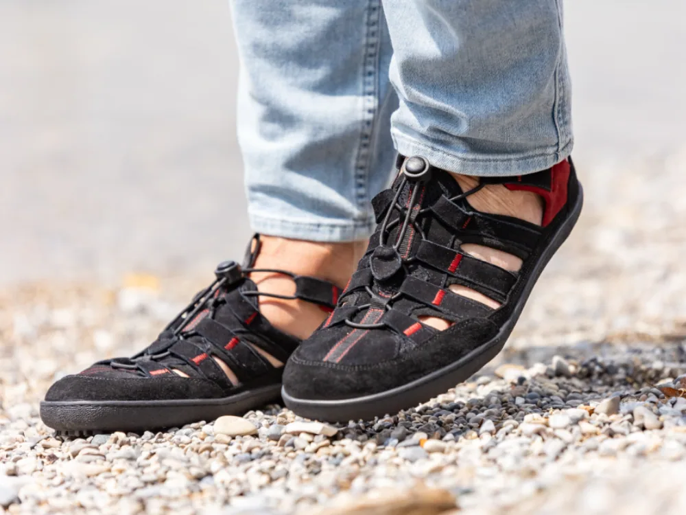 Сандалии Sole Runner FX Trainer, чёрно-красные, фото 7