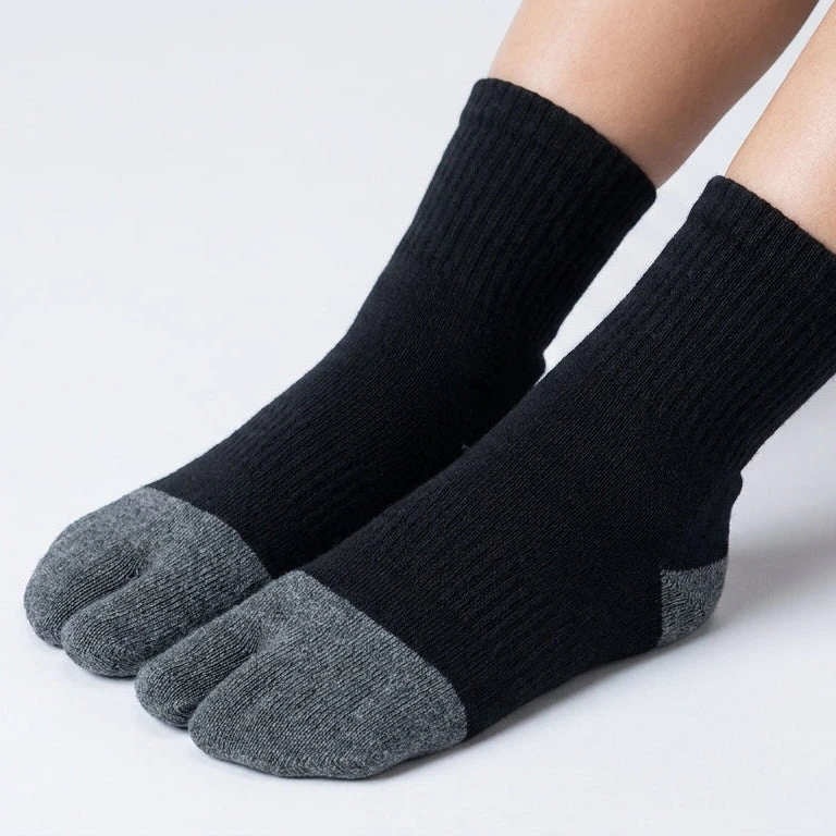 Носки Roots Barefoot Tabi Sport детские — чёрный, фото 3