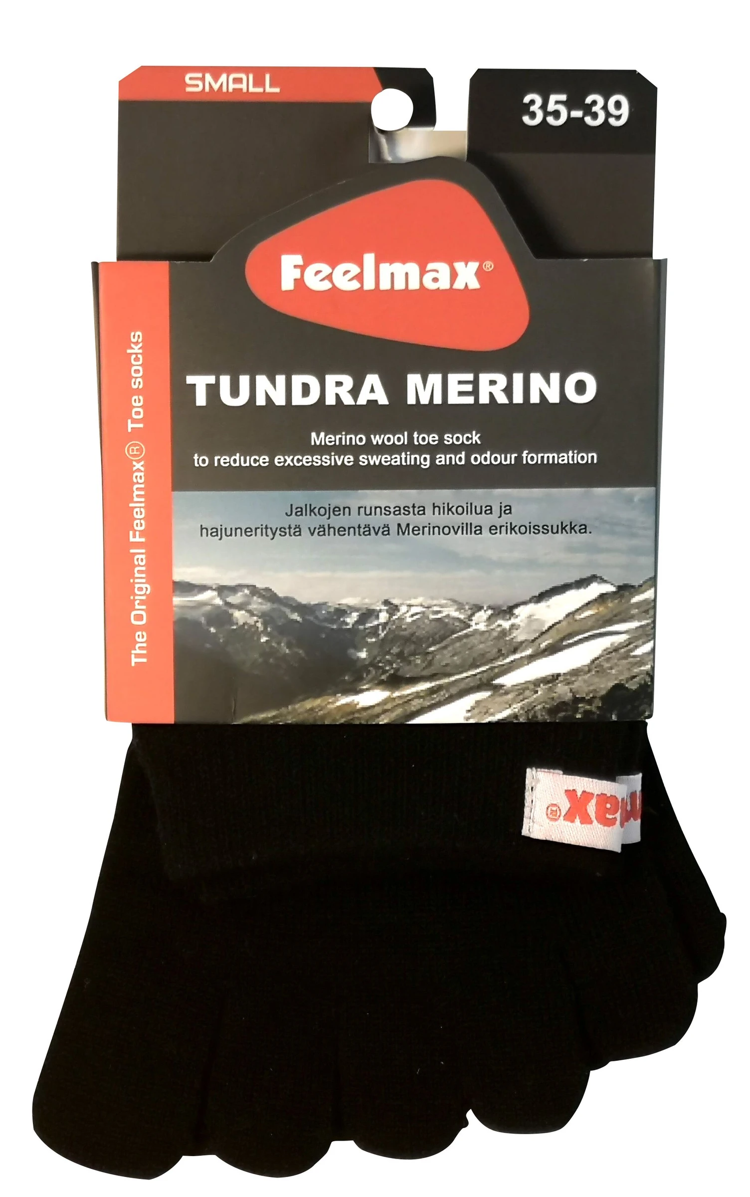Носки с раздельными пальцами Feelmax Tundra Merino, чёрные (Чёрный) — фото 1 из 1