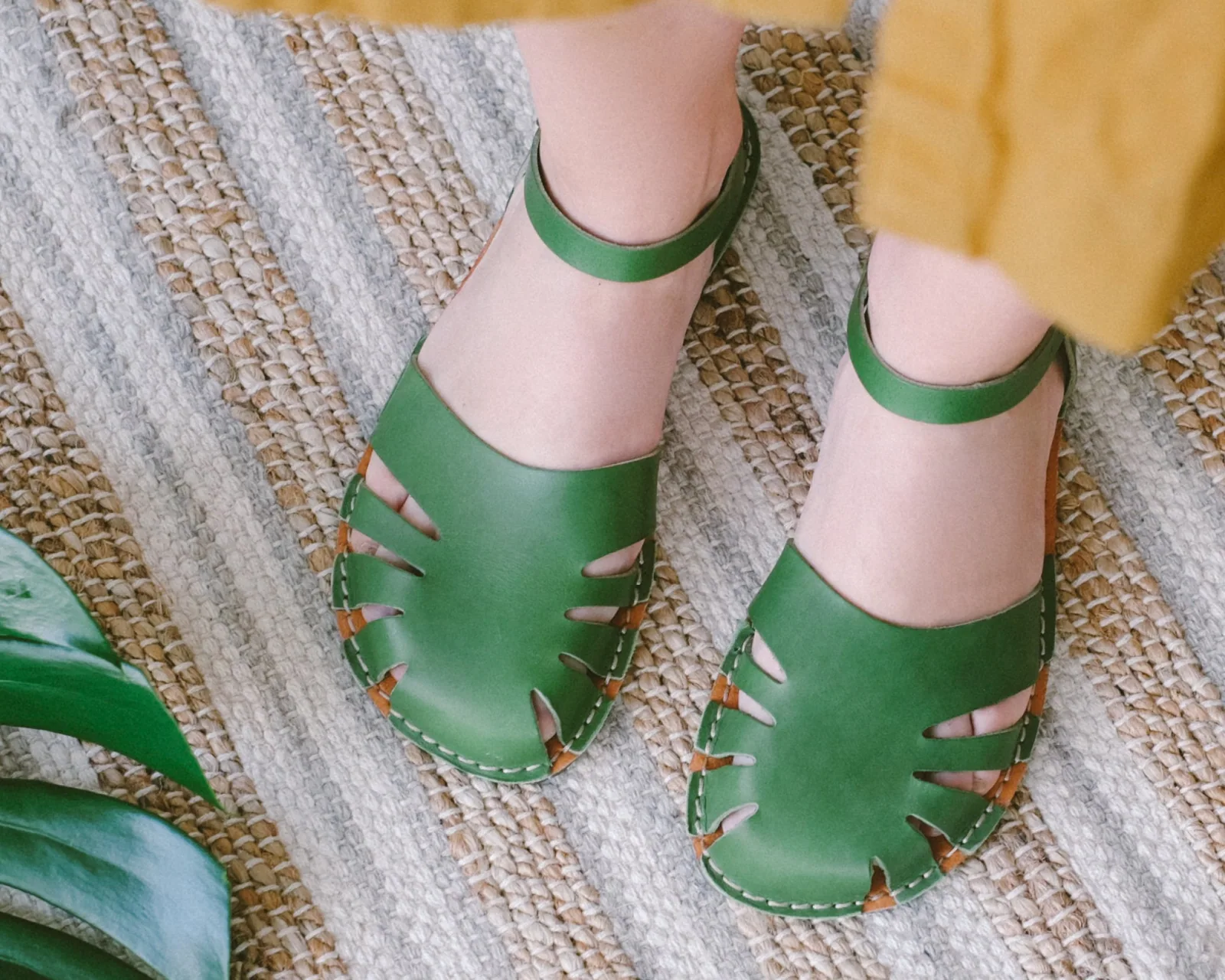 Босоногие сандалии Crupon Monstera — салатовый, фото 1 из 9