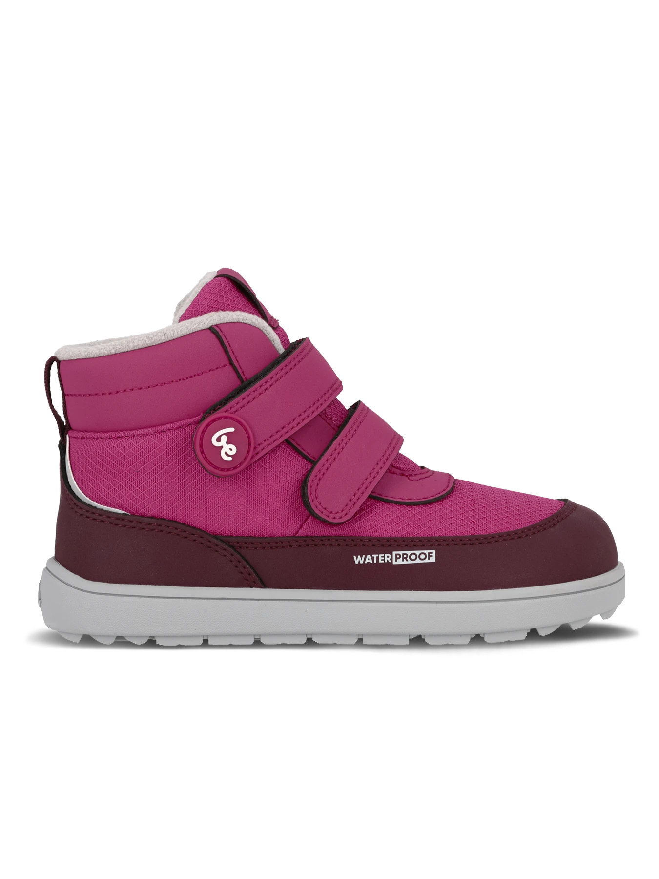 Детские босоногие ботинки Be Lenka Zippu Junior - ягодный и серый