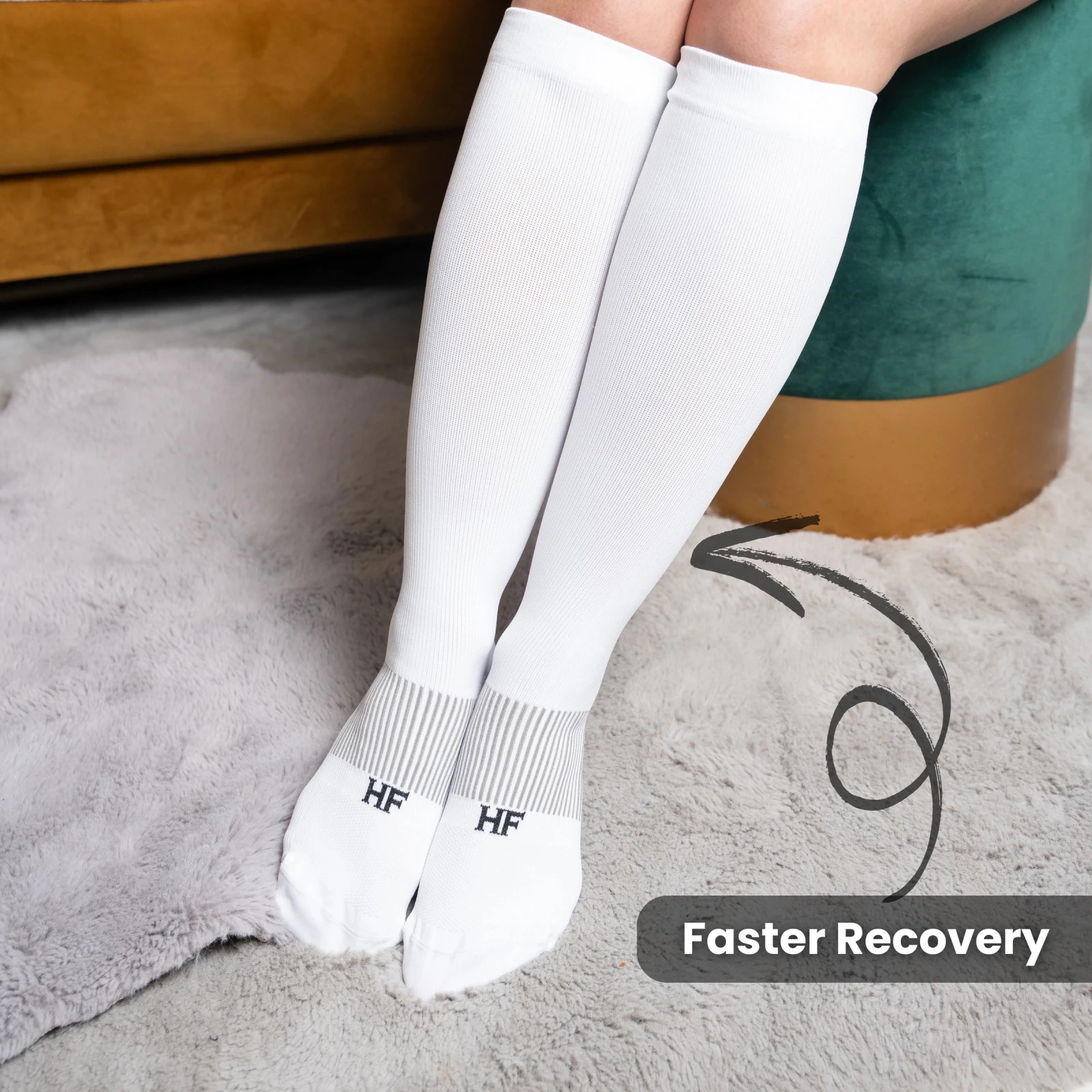 Компрессионные носки Hike Compression (женские, белый), фото 3