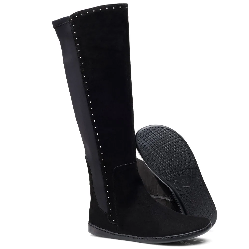 Женские ботинки ZAQQ QATCH SHINE Velours Black (чёрный цвет), фото 2