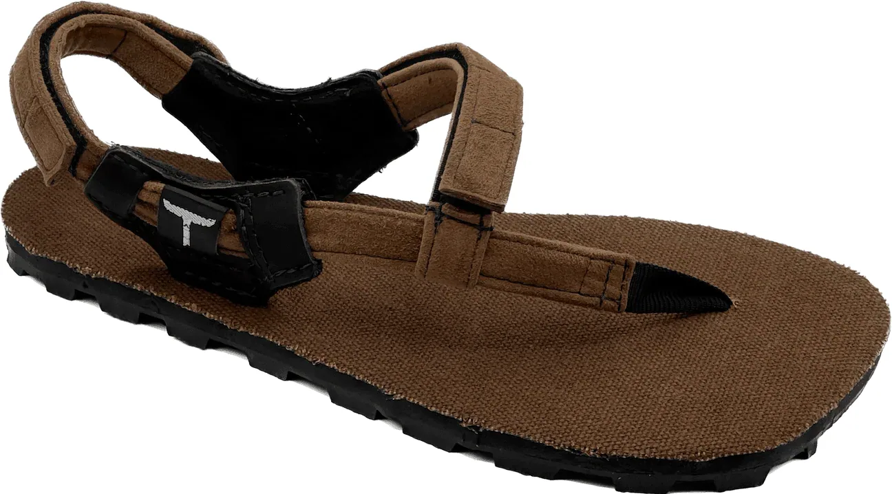 Сандалии Toetem Frontier BlackBear 3.0 — коричневое конопляное покрытие, коричневые ремешки, широкая колодка EW, фото 3