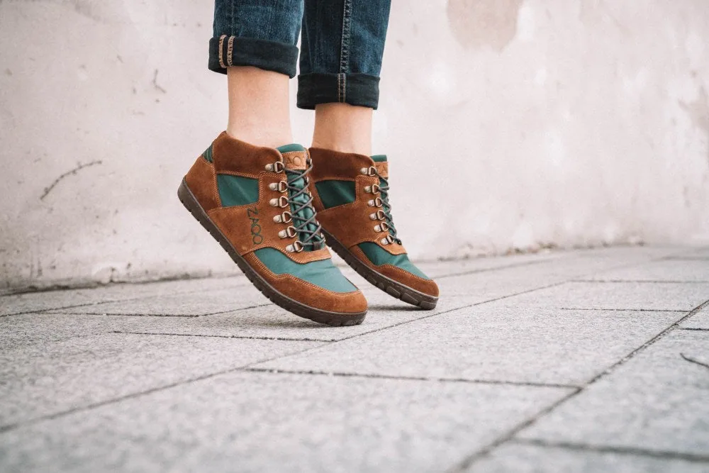 Ботинки для женщин и мужчин ZAQQ HIQE Mid Brown Green Waterproof (зелёный цвет), фото 10
