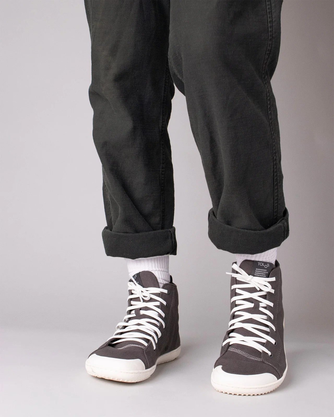 Tolos Canvas High Barefoot — Винтажный чёрный/белый, фото 7